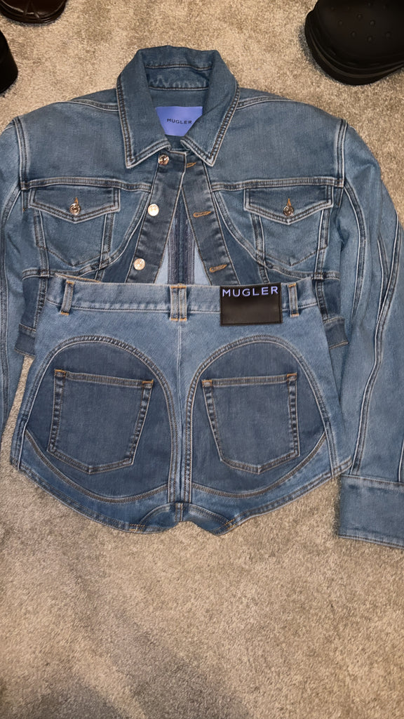 Mugler short set