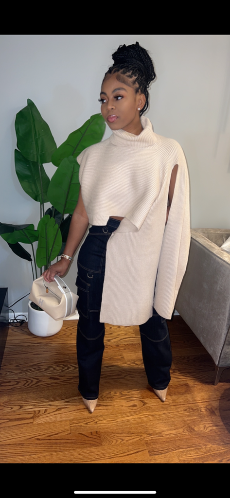 Nude hug me sweater