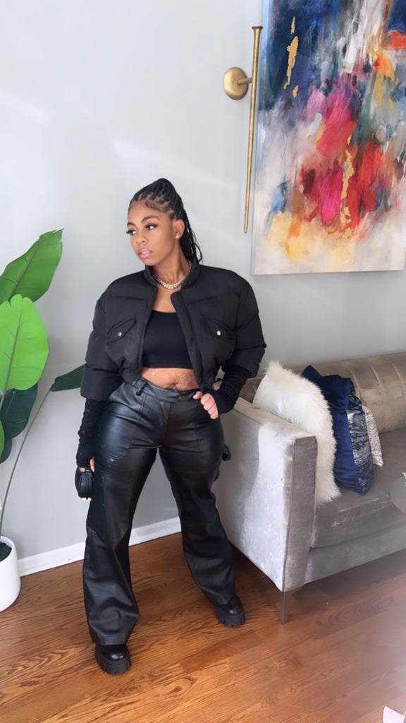 CUTE SLEEVES CROP BOMBER